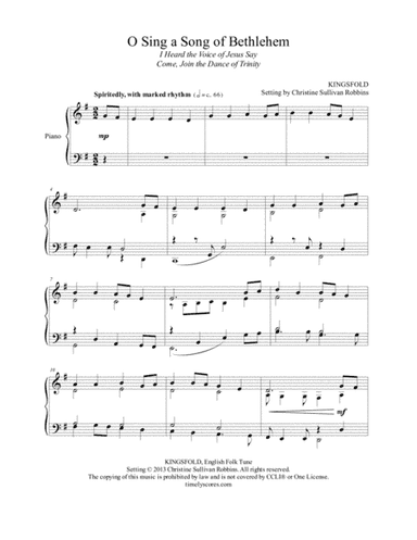 O Sing a Song of Bethlehem (Kingsfold) (arr. Christine Sullivan Robbins)