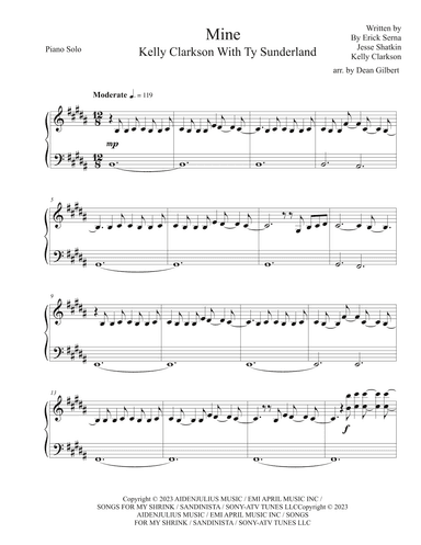 Mine (arr. Dean Gilbert)