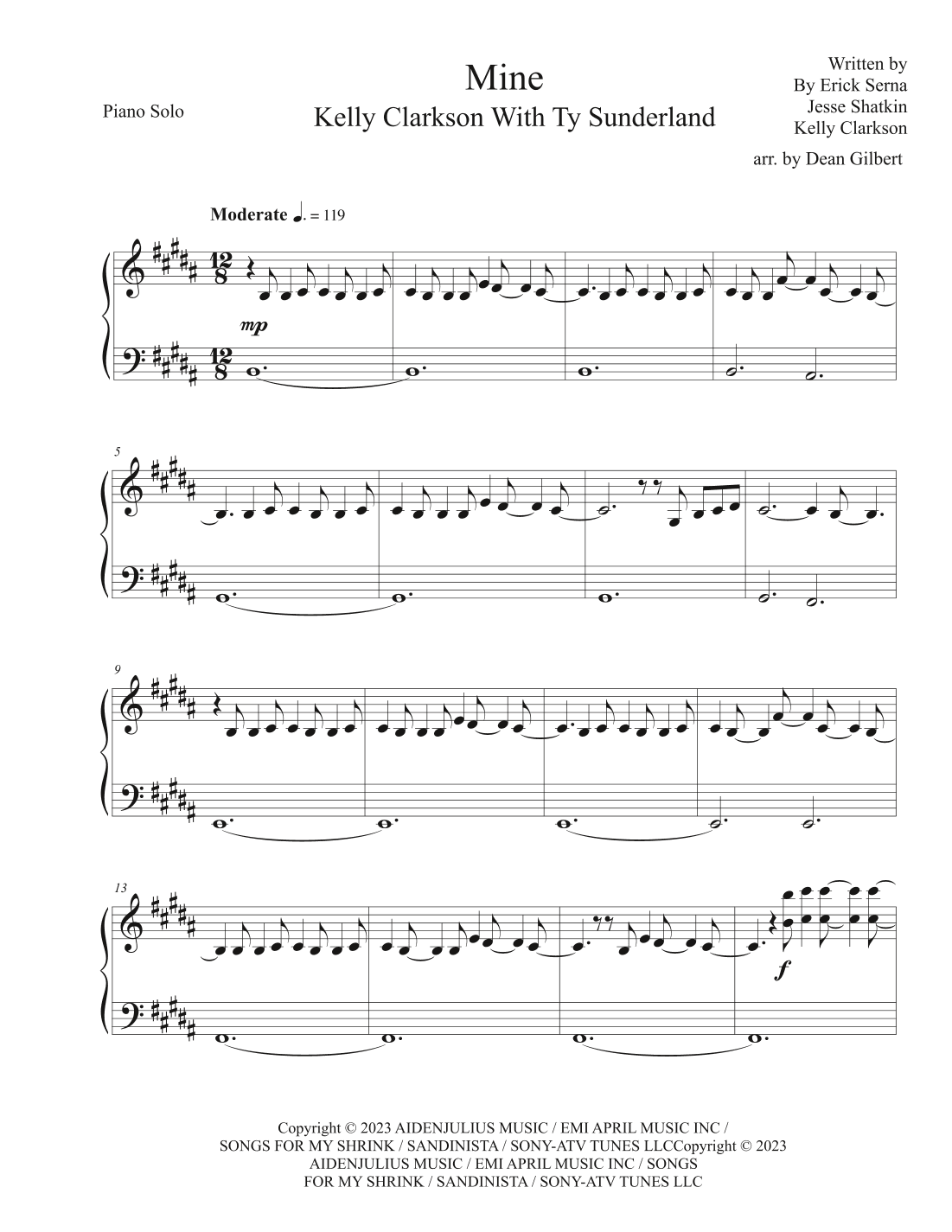 Mine (arr. Dean Gilbert)