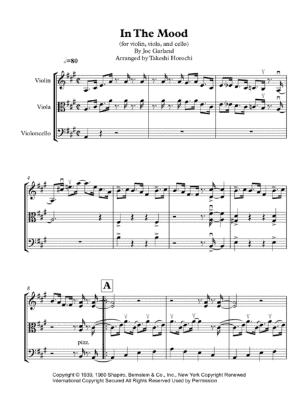 In The Mood (arr. Takeshi Horochi)
