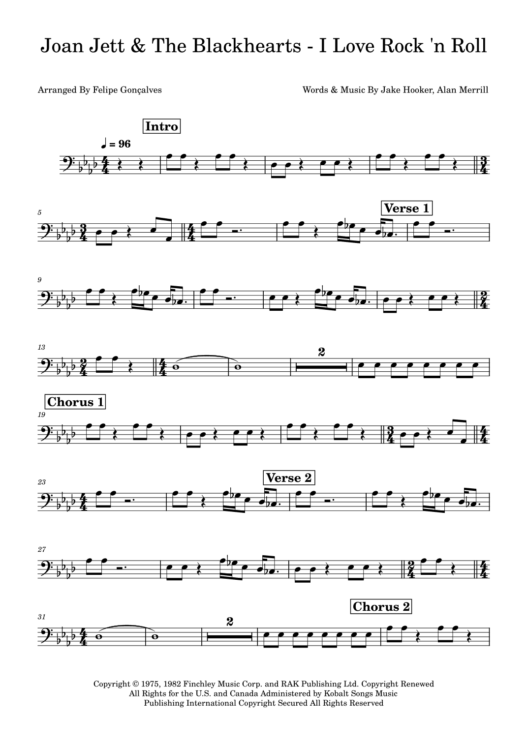I Love Rock 'n Roll (arr. Felipe Gonçalves)