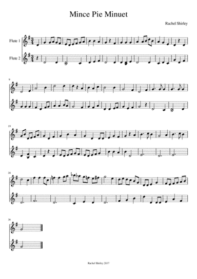 Mince Pie Minuet (flute duet)