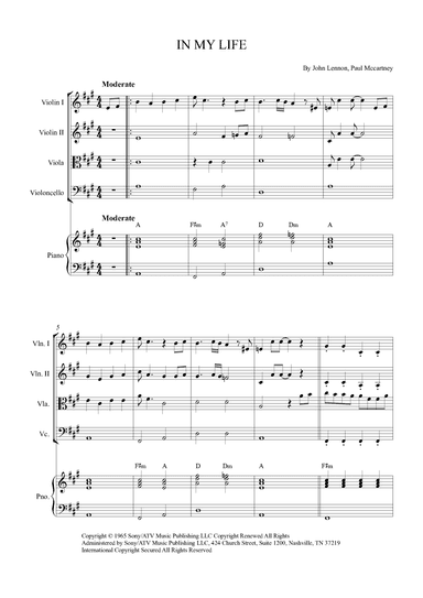 In My Life (arr. Alex Nunes Rodrigues)