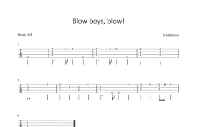 Blow boys, blow! (arr. Bettina Schipp)