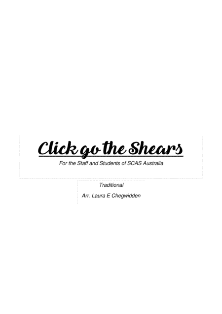 Click go the Shears for Beginner String Orchestra (arr. Laura Chegwidden)