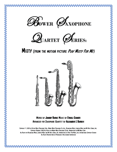 Misty (arr. Alexander L Burden)