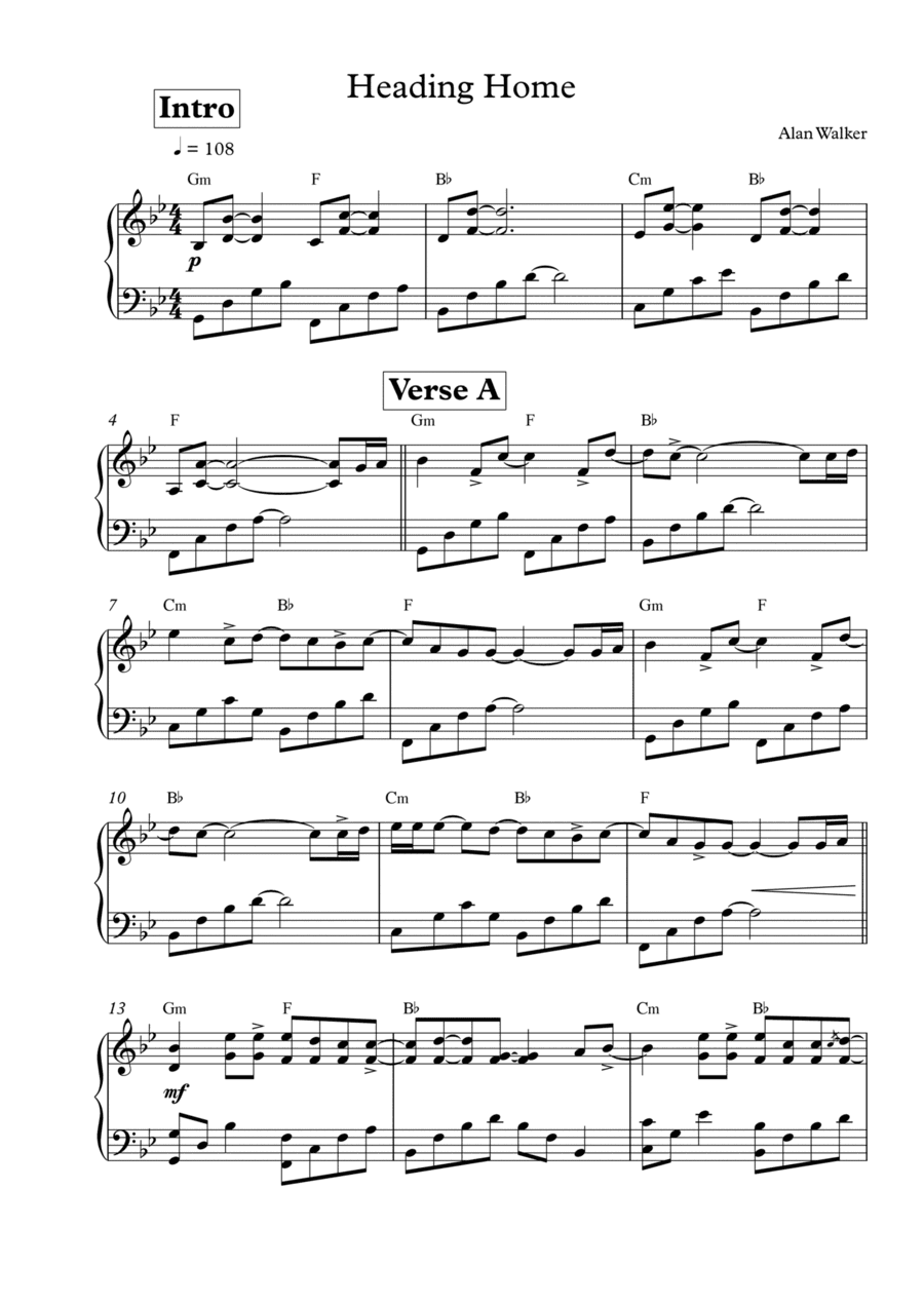 Heading Home (arr. EDM Piano)