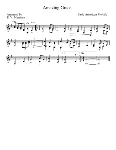 Amazing Grace (arr. E. V. Martinez)