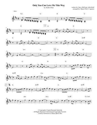Only You Can Love Me This Way (arr. Marco Polo C. Ignacio)