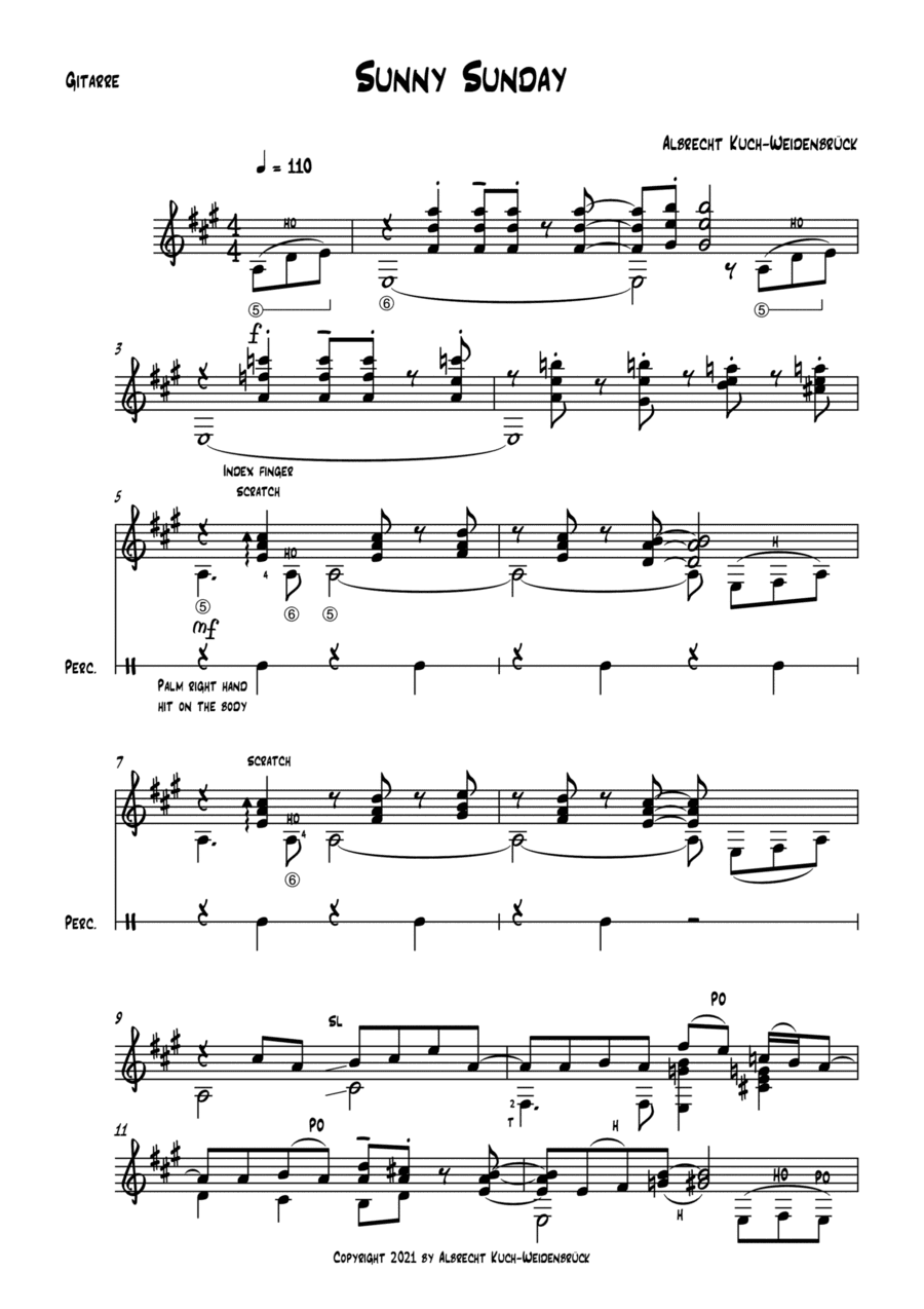 Sunny Sunday - Solo guitar