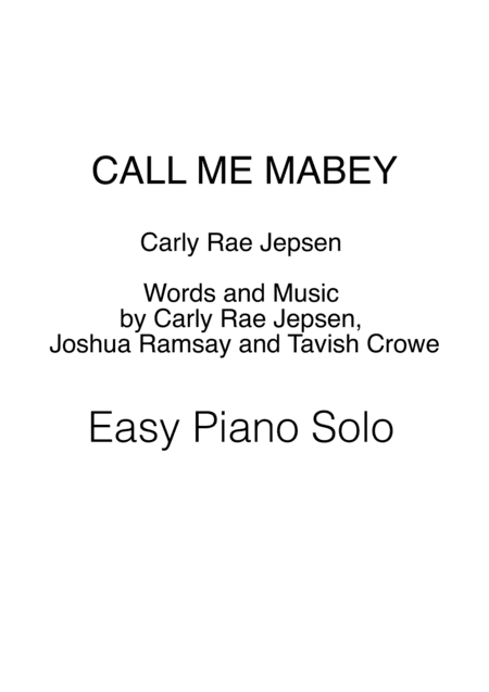 Call Me Maybe (arr. Ellen Macpherson)
