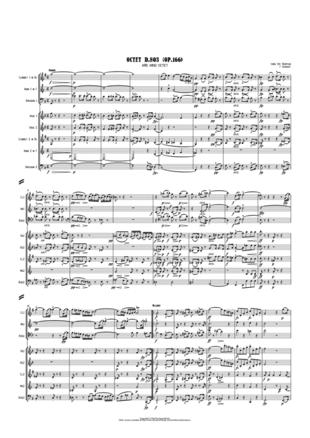 Schubert: Octet D803 Op.166 Mvt.I (written for string quintet/clarinet/bassoon/horn) - wind octet (arr. Ray Thompson)