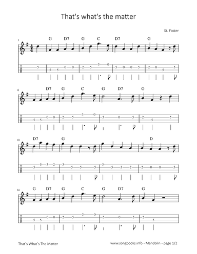 Thats whats the matter (arr. songbooks.info)