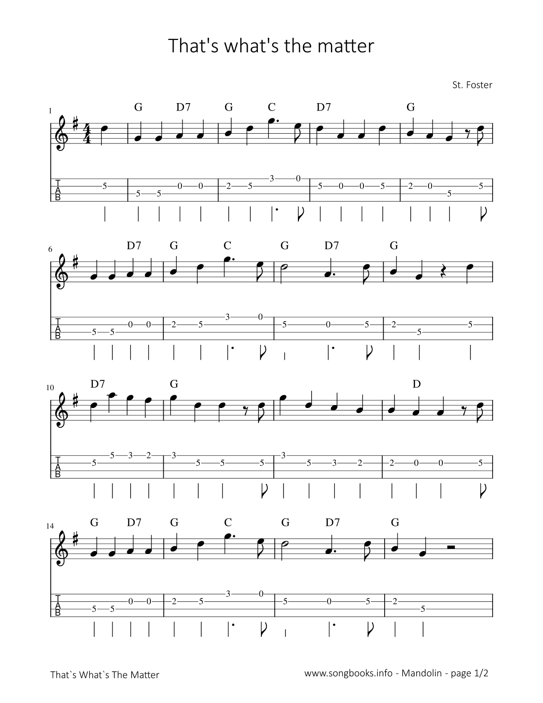 Thats whats the matter (arr. songbooks.info)