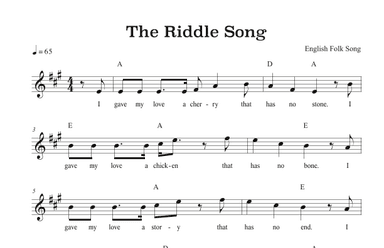 The Riddle Song (arr. Riverside Guitar School)