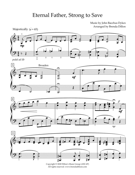 Eternal Father, Strong to Save (arr. Brenda Dillon)