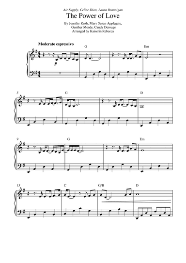 The Power Of Love (arr. Kaiserin Rebecca)