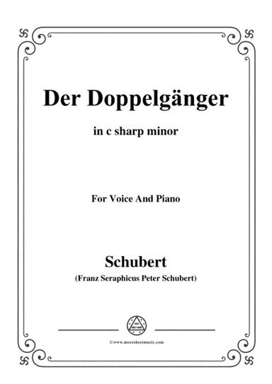 Schubert-Doppelgänger in c sharp minor,for voice and piano (arr. MSM)