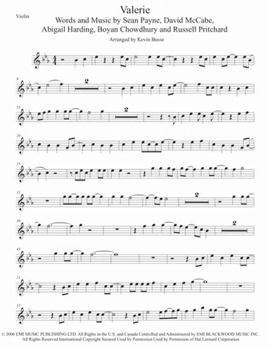 Valerie (arr. Kevin Busse)