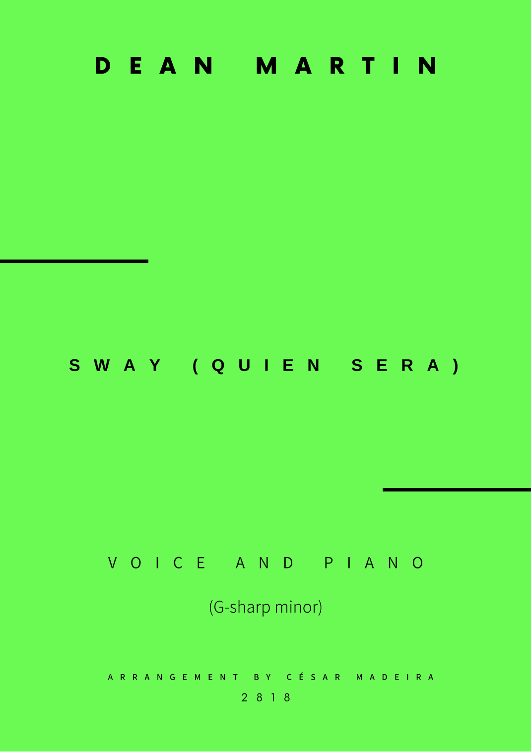 Sway (quien Sera) (arr. César Madeira)