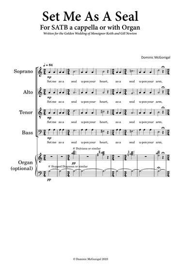 Set Me As A Seal (SATB)