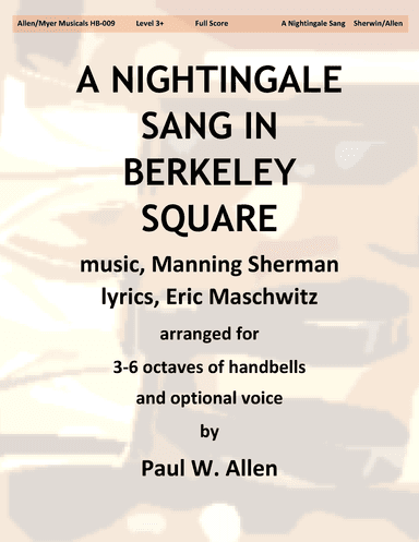 A Nightingale Sang in Berkeley Square (Voice) (arr. Paul W. Allen)