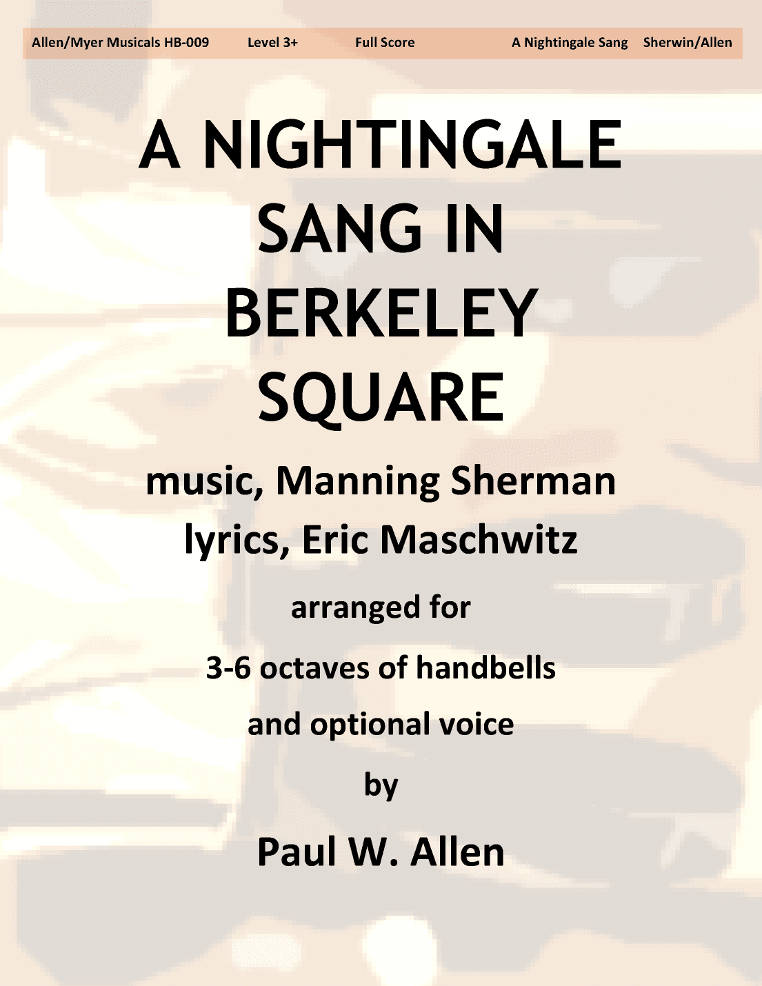 A Nightingale Sang in Berkeley Square (Voice) (arr. Paul W. Allen)