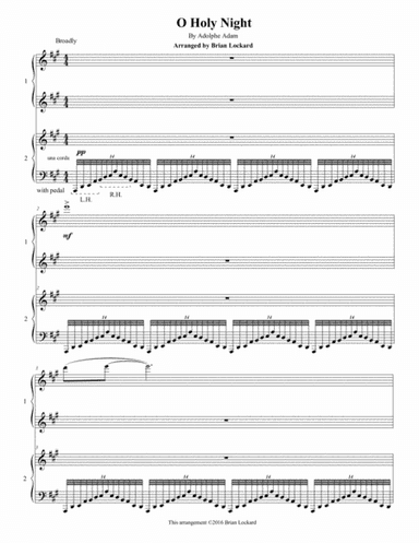 O Holy Night Piano Four Hands (arr. Brian Lockard)