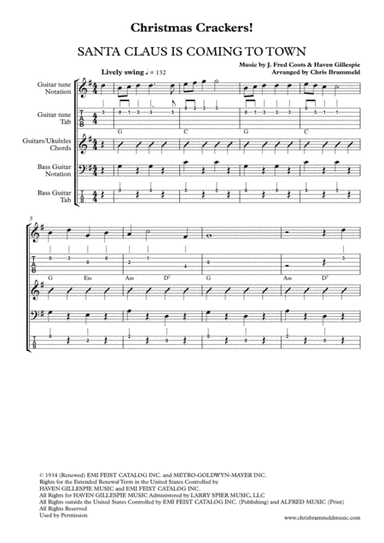 Santa Claus Is Comin' To Town (arr. Chris Brammeld)