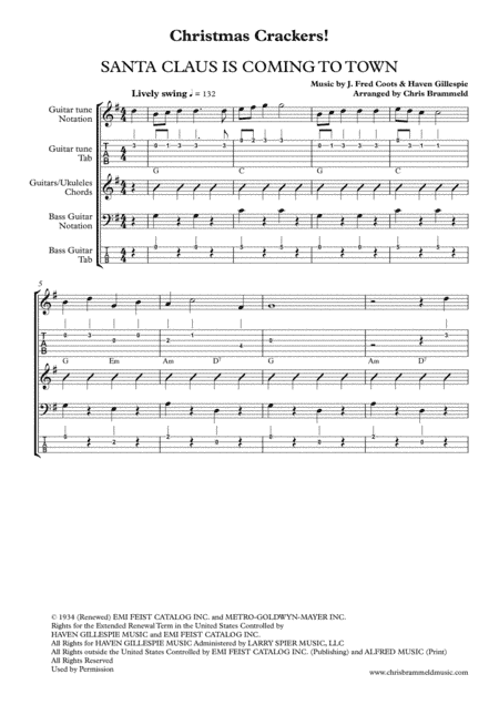 Santa Claus Is Comin' To Town (arr. Chris Brammeld)