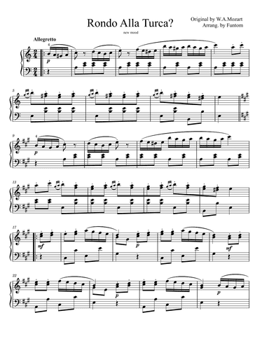 Turkish March New Mood (arr. Funtom)