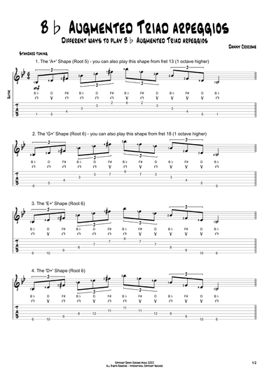 Bb Augmented Triad Arpeggios (5 Ways to Play)