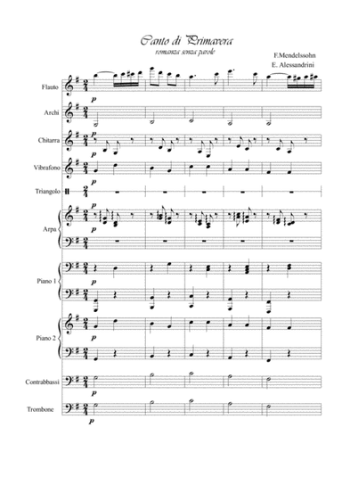 Spring song op. 62 n. 2 (arr. Ester Alessandrini)