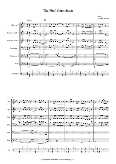 Final Countdown (arr. João Marcos Maciel)