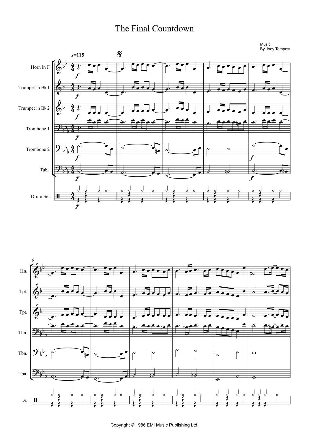 Final Countdown (arr. João Marcos Maciel)