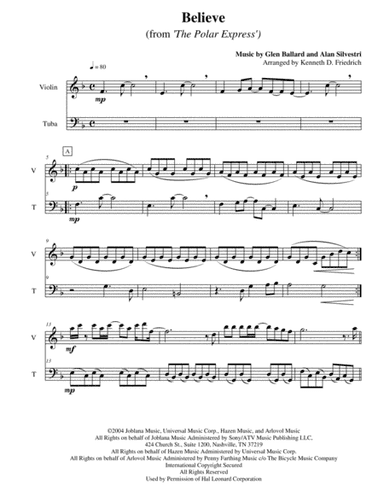 Believe (arr. Kenneth D. Friedrich)
