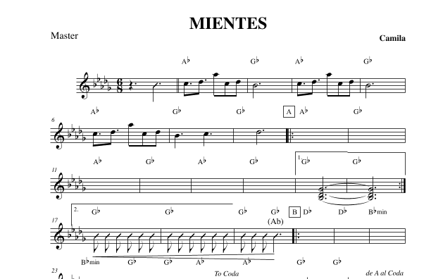 Mientes (arr. Mateo Aguilar)