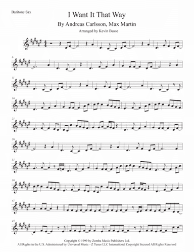 I Want It That Way (arr. Kevin Busse)