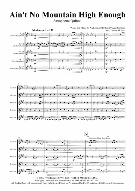 Ain't No Mountain High Enough (arr. Thomas H. Graf)