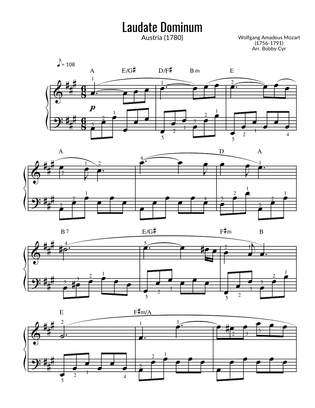 Laudate Dominum (arr. Bobby Cyr)