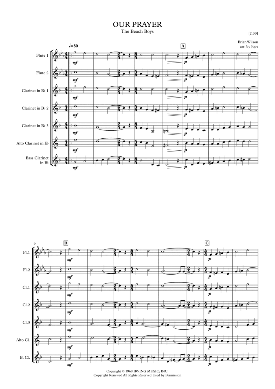 Our Prayer (arr. Jope)