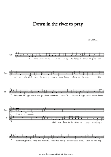 DOWN IN THE RIVER TO PRAY (arr. Francesco Rossi)