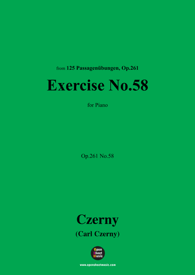 C. Czerny-Exercise No.58,Op.261 No.58 (arr. OSM Press)
