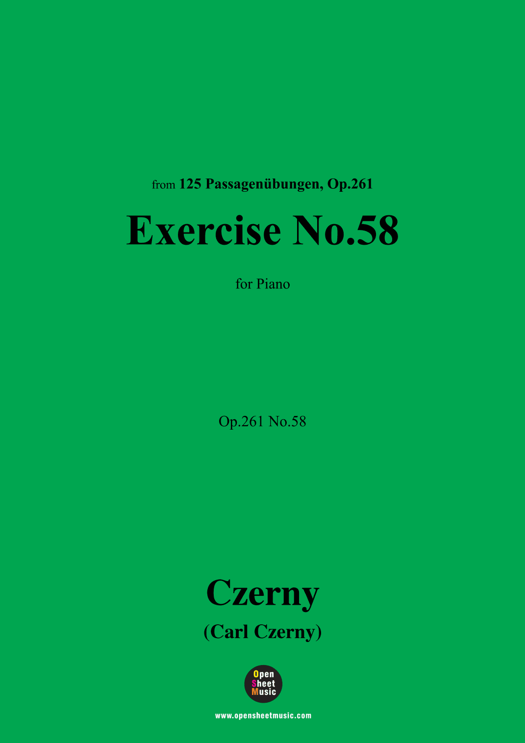C. Czerny-Exercise No.58,Op.261 No.58 (arr. OSM Press)