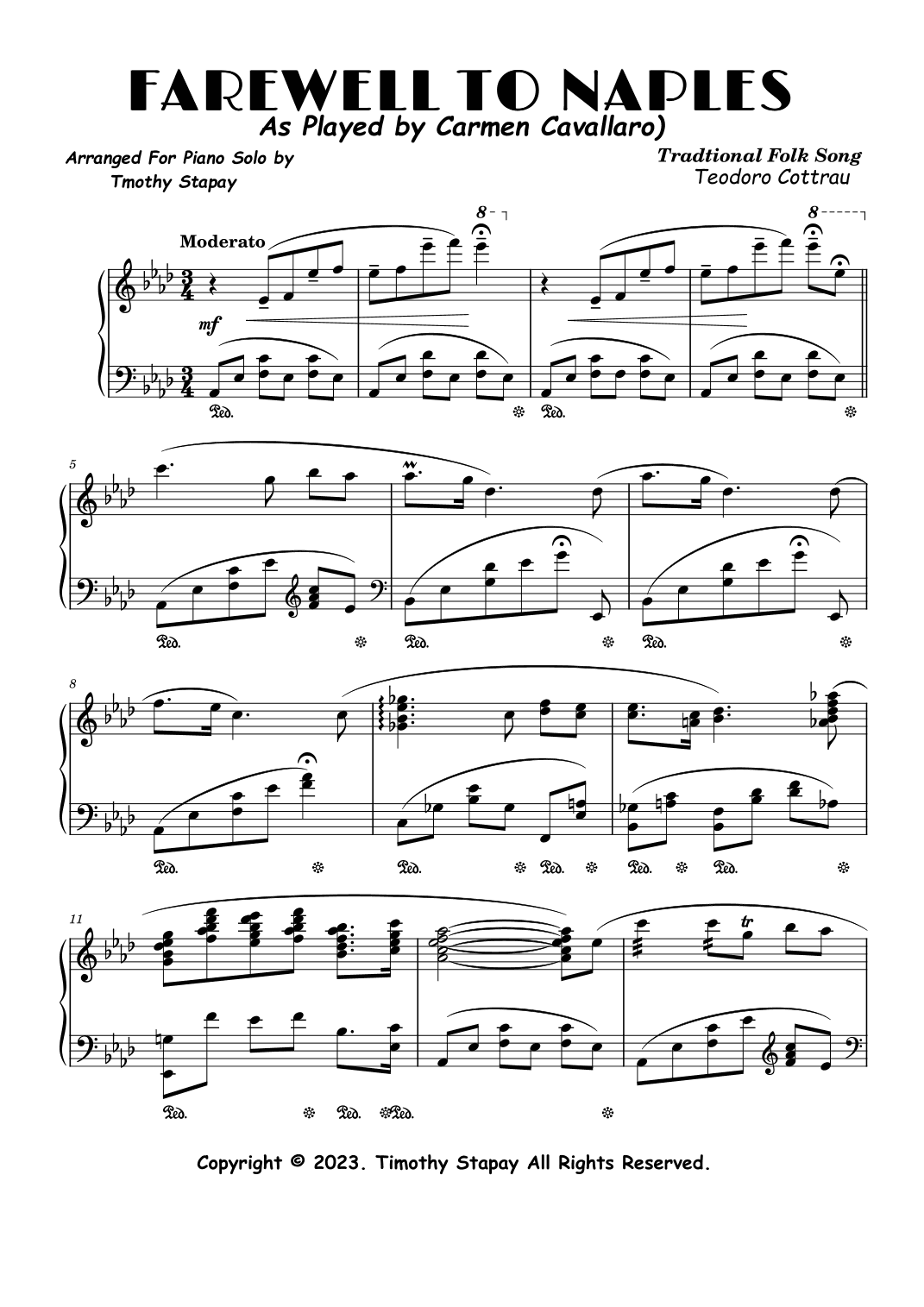 "Farewell To Naples" (arr. Timothy Stapay)