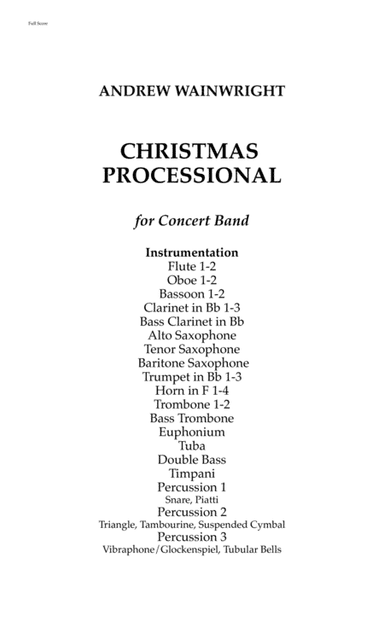 Christmas Processional (arr. Andrew Wainwright)