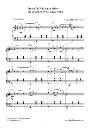 Beautiful Waltz in A Minor Op.19 by Chopin (arr. Miranda Wong)