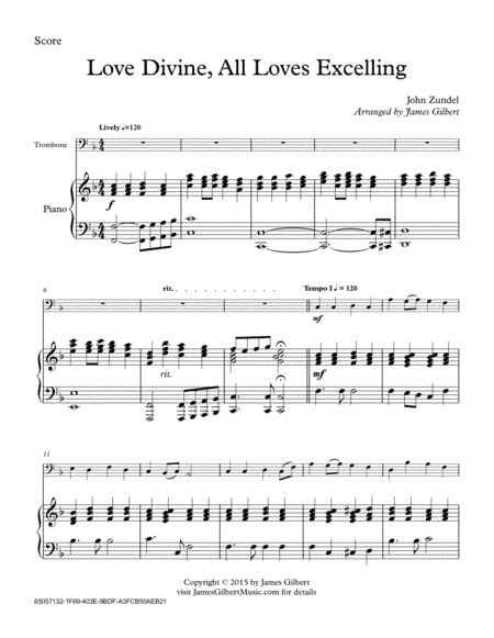 Love Divine, All Loves Excelling (arr. James Gilbert)