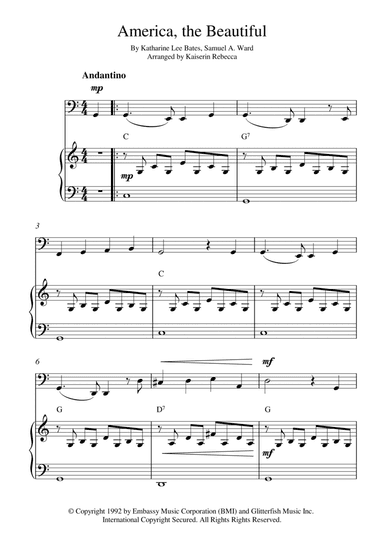 America The Beautiful (arr. Kaiserin Rebecca)
