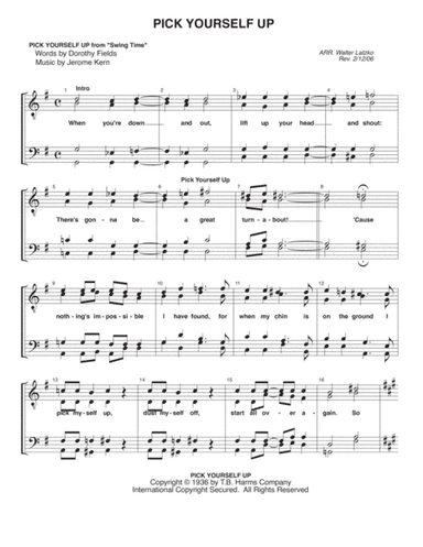 Pick Yourself Up (arr. Walter Latzko)